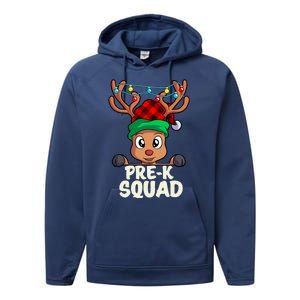 Pre K Squad Cute Teacher Christmas School For Teachers Performance Fleece Hoodie