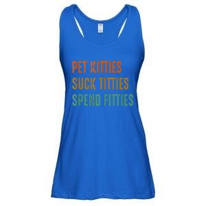 Pet Kitties Suck Titties Spend Fitties Ladies Essential Flowy Tank