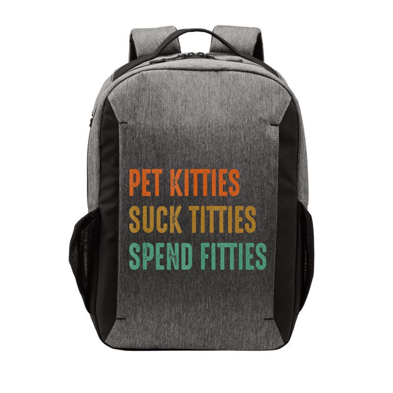 Pet Kitties Suck Titties Spend Fitties Vector Backpack