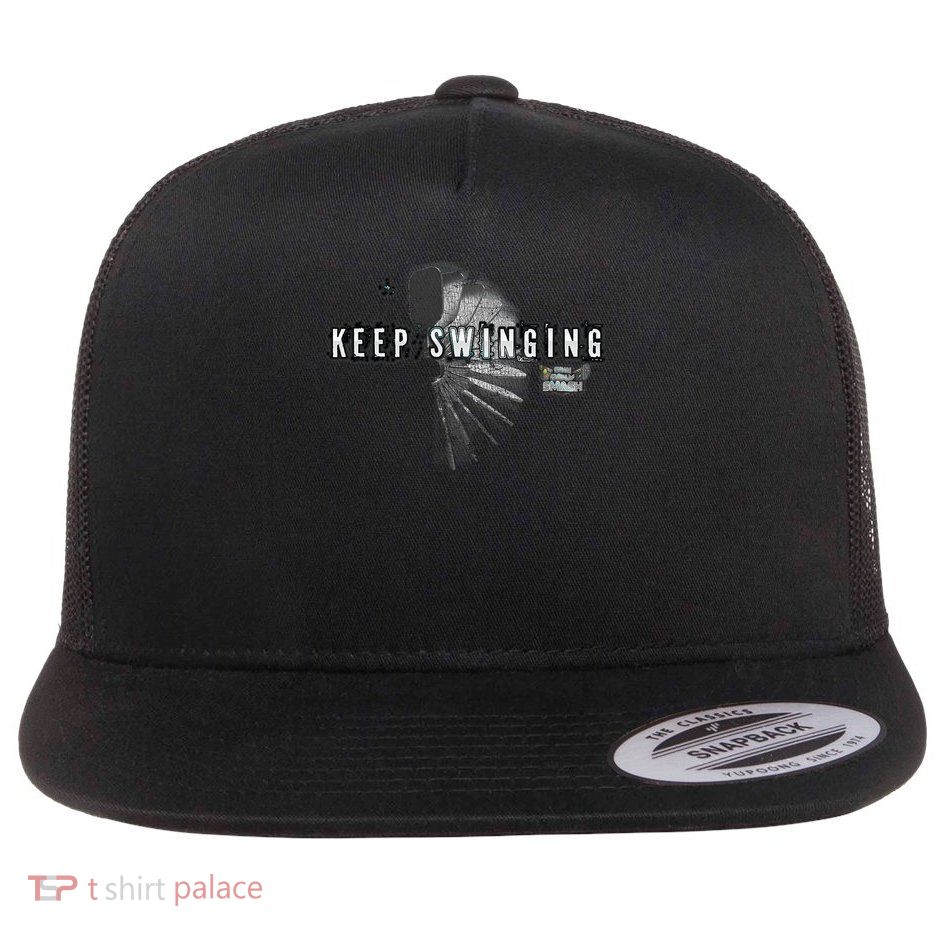 Pickleball Keep Swinging Flat Bill Trucker Hat