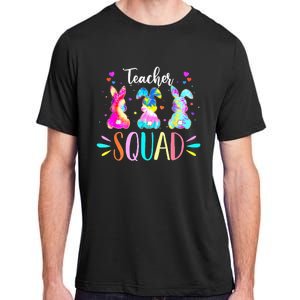 Pre K Teacher Squad Easter Day Tie Dye Cute Bunnies Adult ChromaSoft Performance T-Shirt