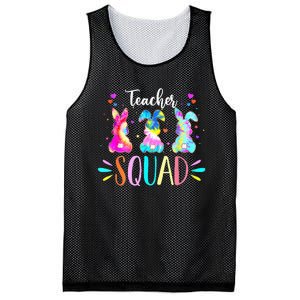 Pre K Teacher Squad Easter Day Tie Dye Cute Bunnies Mesh Reversible Basketball Jersey Tank