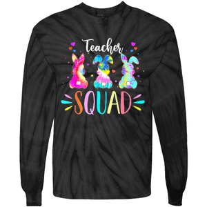 Pre K Teacher Squad Easter Day Tie Dye Cute Bunnies Tie-Dye Long Sleeve Shirt