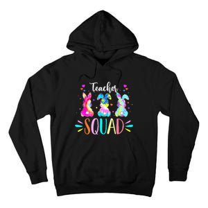 Pre K Teacher Squad Easter Day Tie Dye Cute Bunnies Tall Hoodie