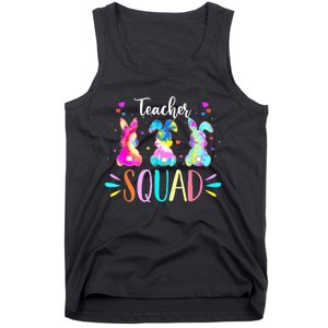 Pre K Teacher Squad Easter Day Tie Dye Cute Bunnies Tank Top