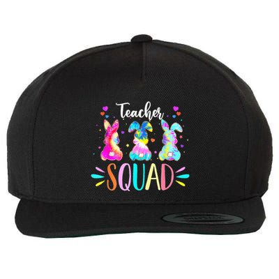 Pre K Teacher Squad Easter Day Tie Dye Cute Bunnies Wool Snapback Cap