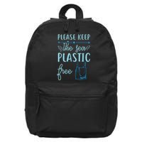 Please Keep The Sea Plastic Free 16 in Basic Backpack