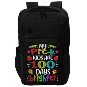 Pre K Teacher 100 Days Brighter 100th Day Of School Gift Impact Tech Backpack