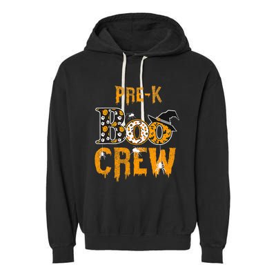 Pre K Teacher Boo Crew Halloween Pre K Teacher Garment-Dyed Fleece Hoodie