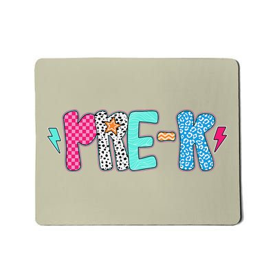 Pre K Teacher Student First Day Of School Back To School Mousepad