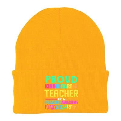 Proud Kindergarten Teacher Kindergarten Cute Gift Knit Cap Winter Beanie