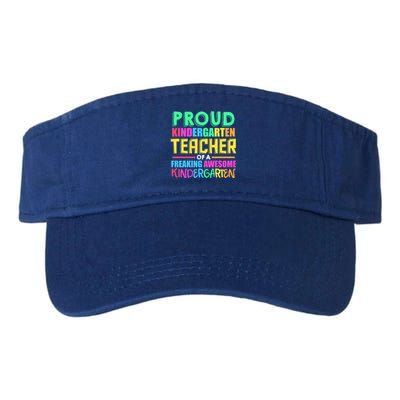 Proud Kindergarten Teacher Kindergarten Cute Gift Valucap Bio-Washed Visor