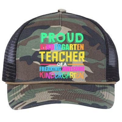 Proud Kindergarten Teacher Kindergarten Cute Gift Retro Rope Trucker Hat Cap