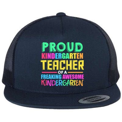 Proud Kindergarten Teacher Kindergarten Cute Gift Flat Bill Trucker Hat