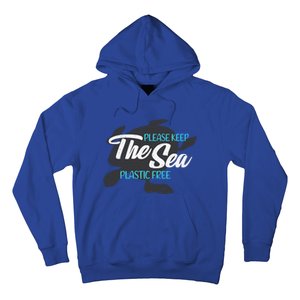 Please Keep The Sea Plastic Free Turtle Cute Gift Hoodie