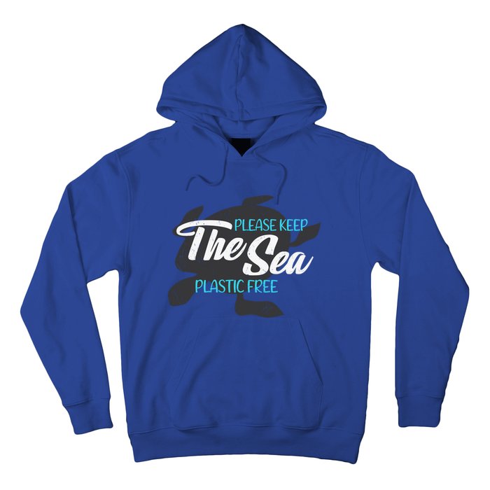 Please Keep The Sea Plastic Free Turtle Cute Gift Hoodie