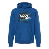 Please Keep The Sea Plastic Free Turtle Cute Gift Premium Hoodie