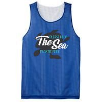 Please Keep The Sea Plastic Free Turtle Cute Gift Mesh Reversible Basketball Jersey Tank