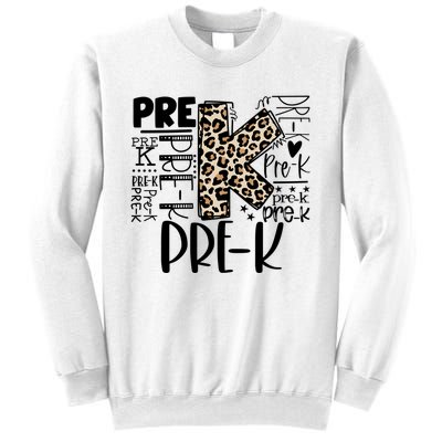 Pre K Typography Team Pre K Teacher Back To School Sweatshirt