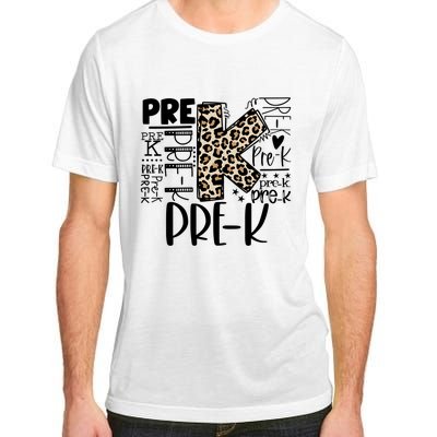 Pre K Typography Team Pre K Teacher Back To School Adult ChromaSoft Performance T-Shirt