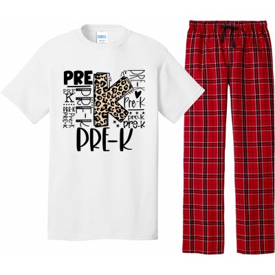 Pre K Typography Team Pre K Teacher Back To School Pajama Set