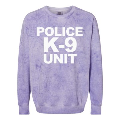 Police K9 Unit Front & Back Print Law Enforcement Police K9 Colorblast Crewneck Sweatshirt