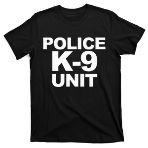 Police K9 Unit Front & Back Print Law Enforcement Police K9 T-Shirt