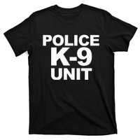 Police K9 Unit Front & Back Print Law Enforcement Police K9 T-Shirt