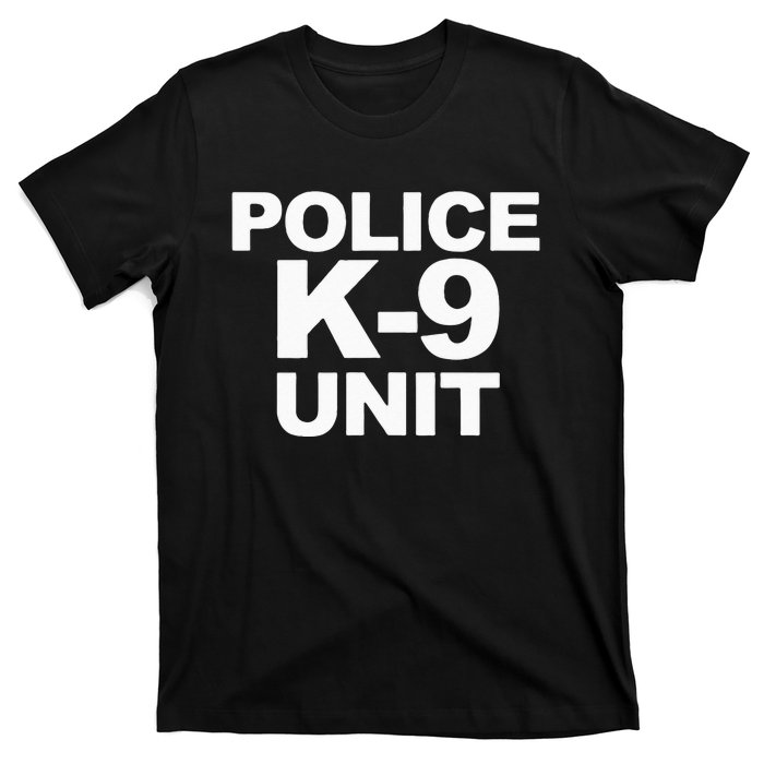 Police K9 Unit Front & Back Print Law Enforcement Police K9 T-Shirt