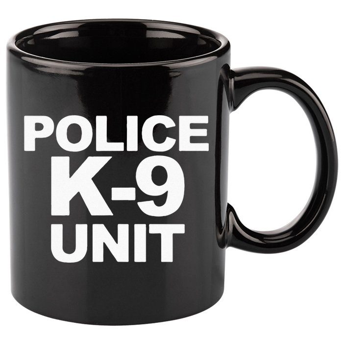 Police K9 Unit Front & Back Print Law Enforcement Police K9 11oz C Handle Ceramic Mug