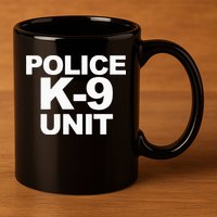 Police K9 Unit Front & Back Print Law Enforcement Police K9 11oz C Handle Ceramic Mug