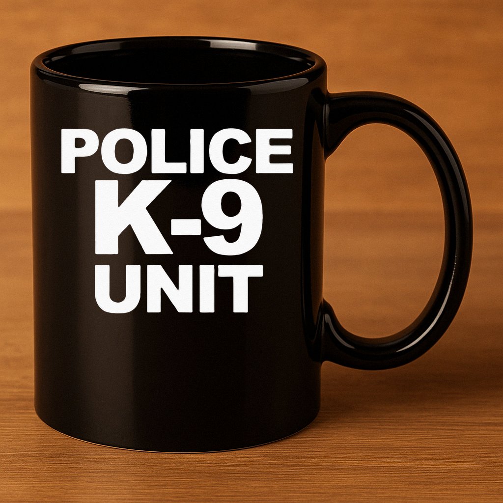 Police K9 Unit Front & Back Print Law Enforcement Police K9 11oz C Handle Ceramic Mug