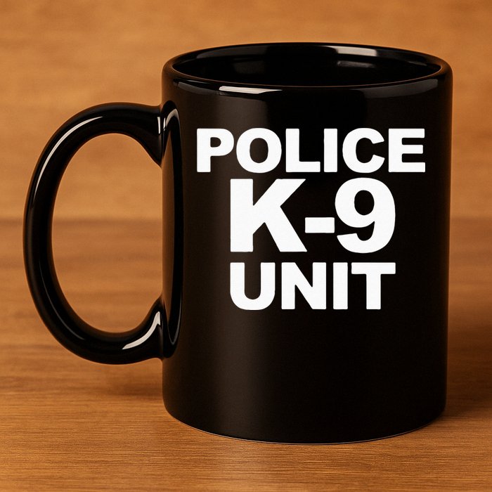 Police K9 Unit Front & Back Print Law Enforcement Police K9 11oz C Handle Ceramic Mug