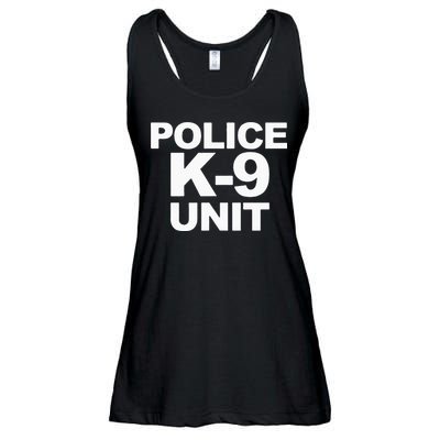 Police K9 Unit Front & Back Print Law Enforcement Police K9 Ladies Essential Flowy Tank