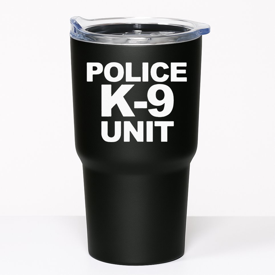 Police K9 Unit Front & Back Print Law Enforcement Police K9 Tumbler