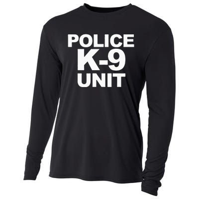 Police K9 Unit Front & Back Print Law Enforcement Police K9 Cooling Performance Long Sleeve Crew