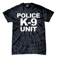 Police K9 Unit Front & Back Print Law Enforcement Police K9 Tie-Dye T-Shirt