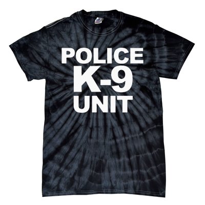 Police K9 Unit Front & Back Print Law Enforcement Police K9 Tie-Dye T-Shirt