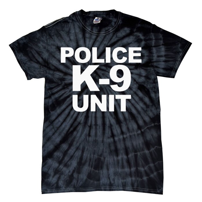 Police K9 Unit Front & Back Print Law Enforcement Police K9 Tie-Dye T-Shirt