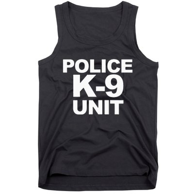 Police K9 Unit Front & Back Print Law Enforcement Police K9 Tank Top