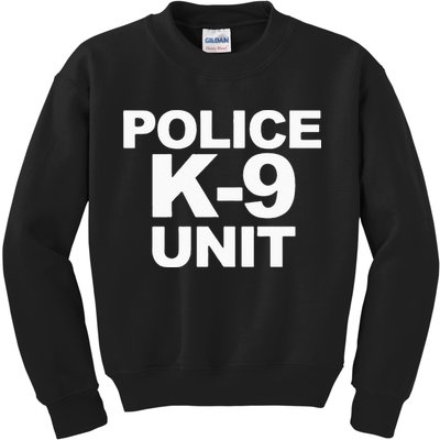 Police K9 Unit Front & Back Print Law Enforcement Police K9 Kids Sweatshirt