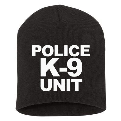 Police K9 Unit Front & Back Print Law Enforcement Police K9 Short Acrylic Beanie