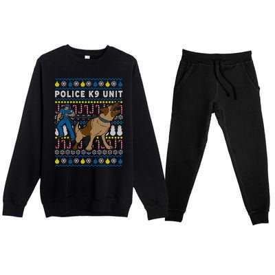 Police K9 Unit Gift For Christmas Premium Crewneck Sweatsuit Set