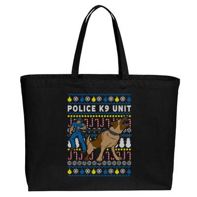 Police K9 Unit Gift For Christmas Cotton Canvas Jumbo Tote