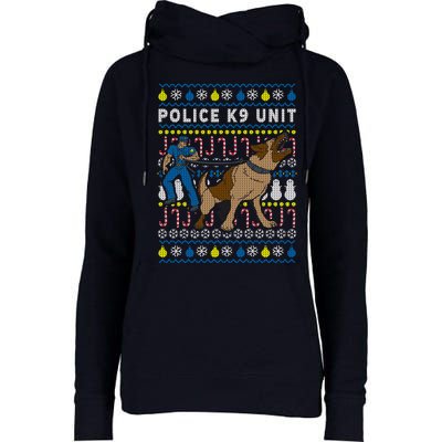 Police K9 Unit Gift For Christmas Womens Funnel Neck Pullover Hood