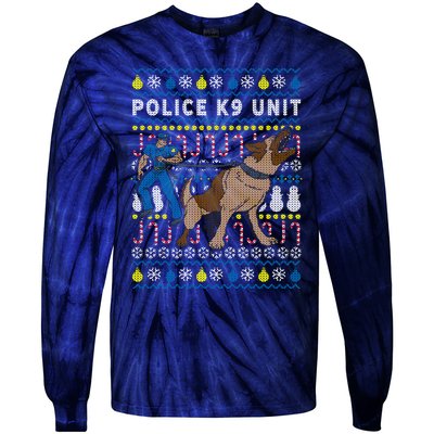 Police K9 Unit Gift For Christmas Tie-Dye Long Sleeve Shirt