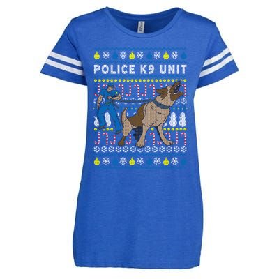 Police K9 Unit Gift For Christmas Enza Ladies Jersey Football T-Shirt