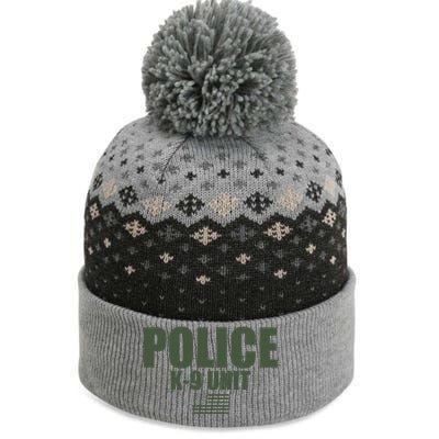 Police Kgift9 Unit Uniform Gift The Baniff Cuffed Pom Beanie