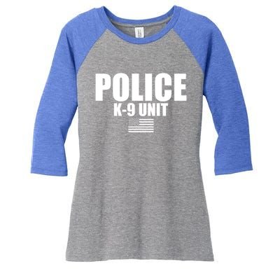 Police Kgift9 Unit Uniform Funny Gift Women's Tri-Blend 3/4-Sleeve Raglan Shirt