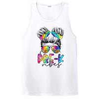 Pre K Vibes Messy Bun Back To School First Day Tie Dye PosiCharge Competitor Tank